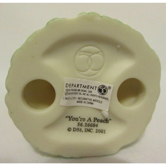 Department 56 In The Garden 2001 "I Love You Baby" 56.26604 Baby Peach Figure - Picture 6 of 10